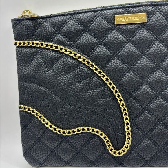 NEW Sprayground SharkMouth Pochette Leveled UP Split Quilt Shark Clutch - Picture 2 of 11